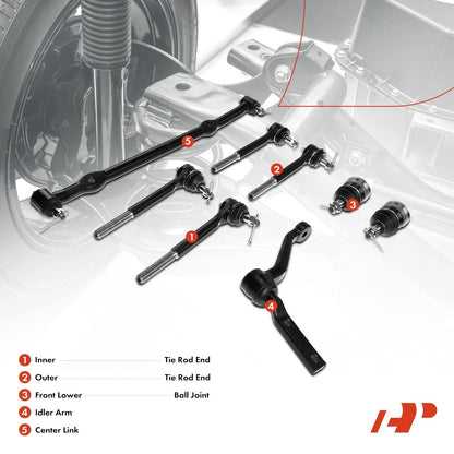 8x Inner Outer Tie Rods with Ball Joints for Chevy Malibu (2004–2023)