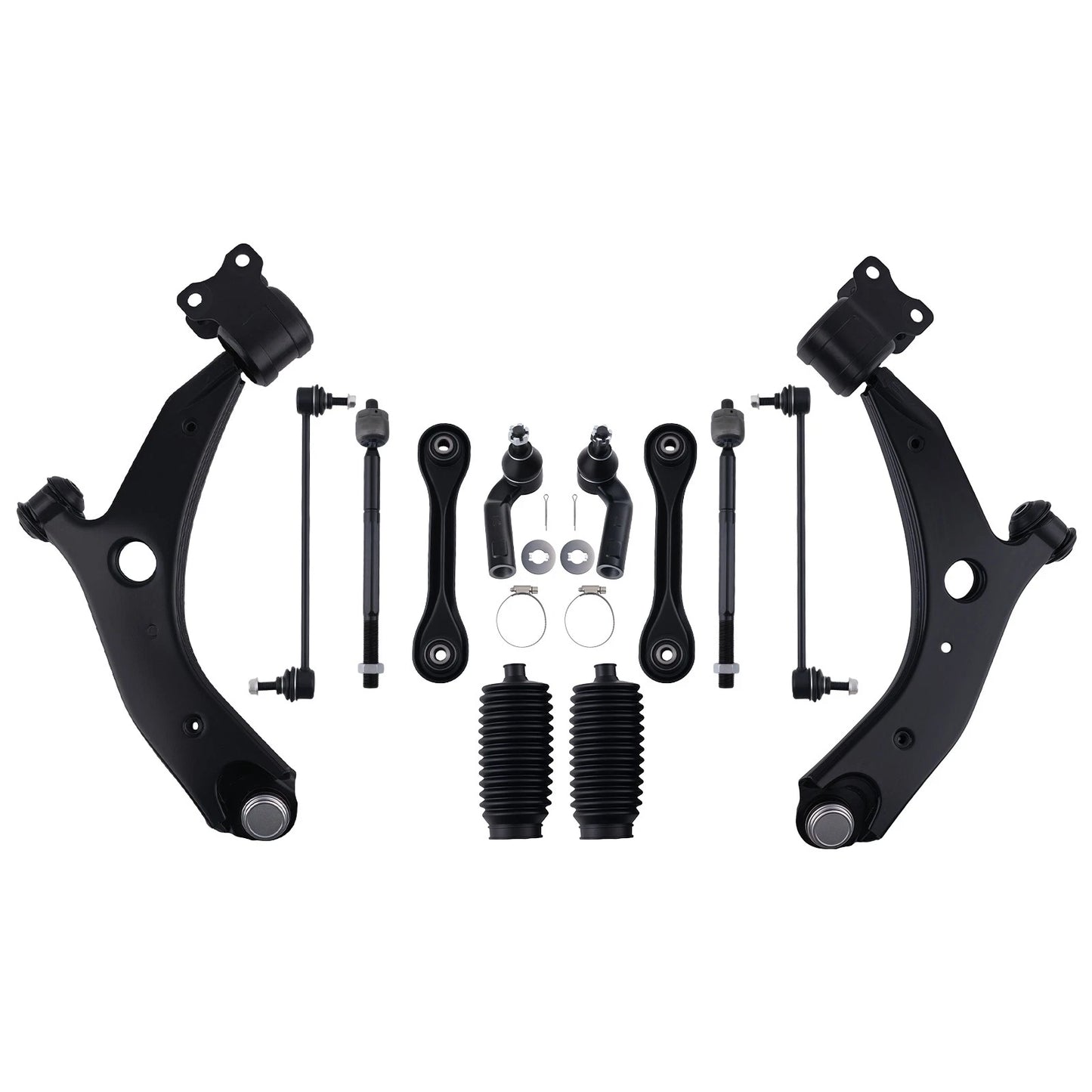 Front Lower Suspension Control Arm Inner/Outer Tie Rod for Mazda 3 (2007–2009)