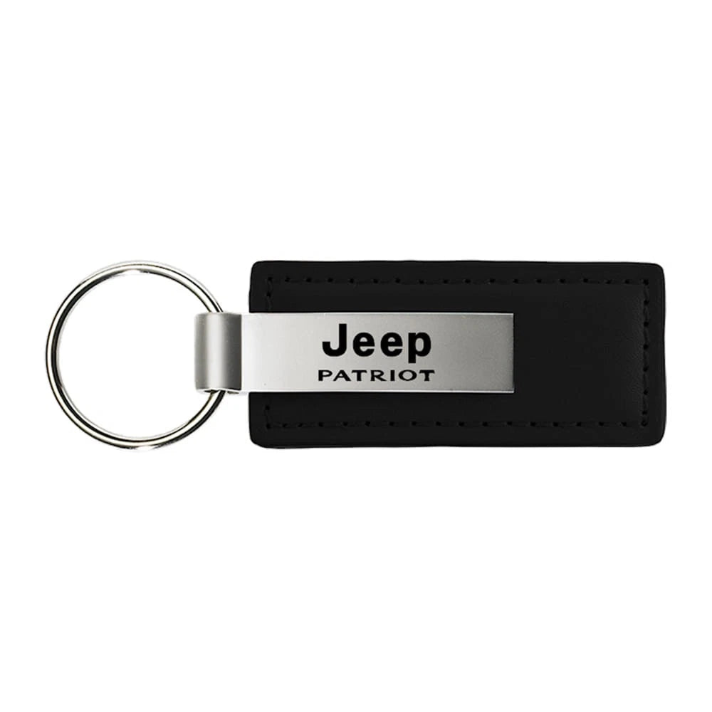 Black Leather Keychain - Officially Licensed for Jeep Patriot