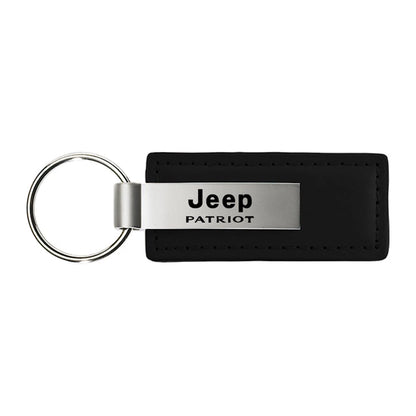 Black Leather Keychain - Officially Licensed for Jeep Patriot