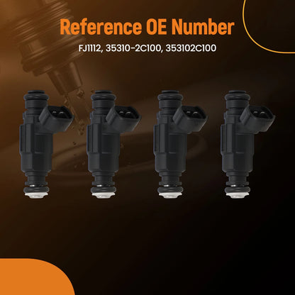 4PCS Front Fuel Injector Set for Hyundai Genesis Coupe 2.0L (2010–2012)