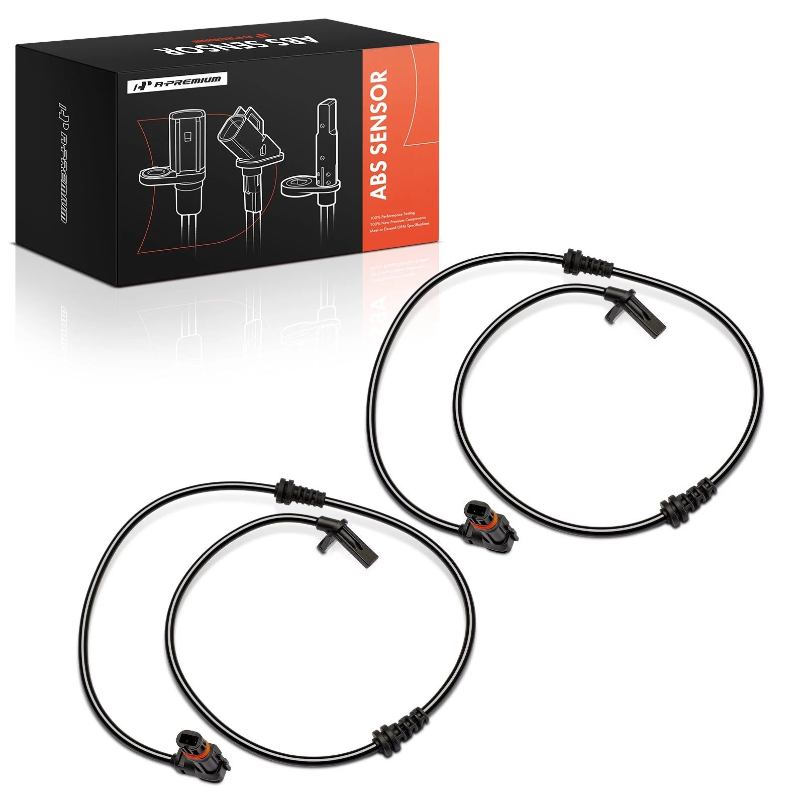 2X Front ABS Wheel Speed Sensor for Mercedes-Benz C350 C63 AMG GLK350 (2008–2015)