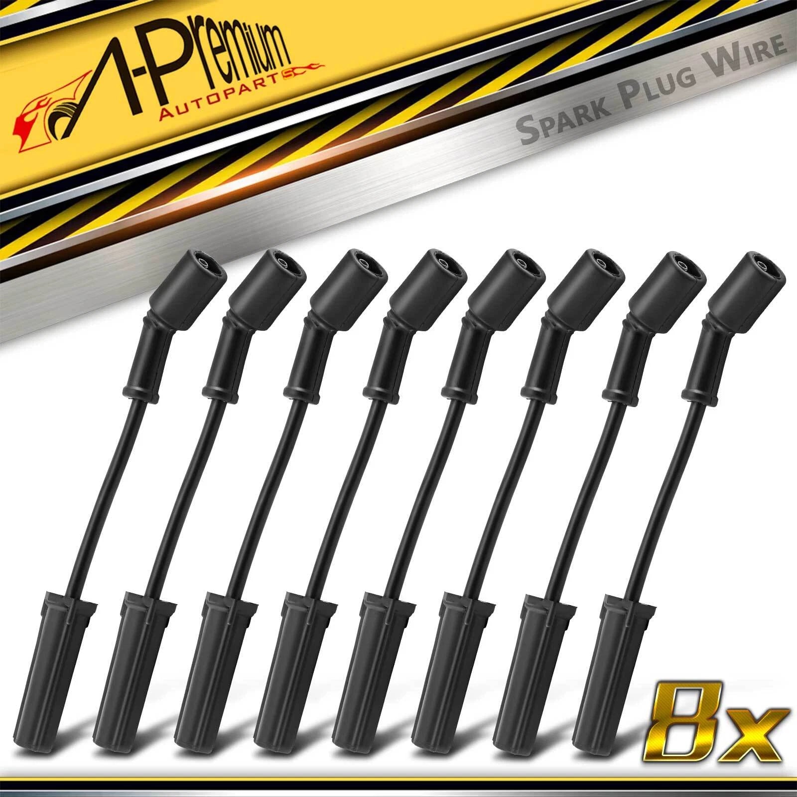 8x Spark Plug Wire Set for GMC Sierra 1500 Savana 2500 Yukon (1999–2006)