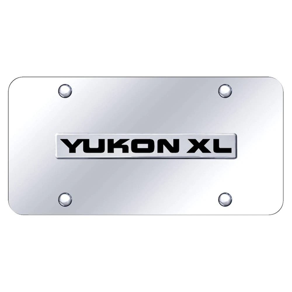 Chrome Name on Chrome License Plate - Officially Licensed for GMC Yukon XL