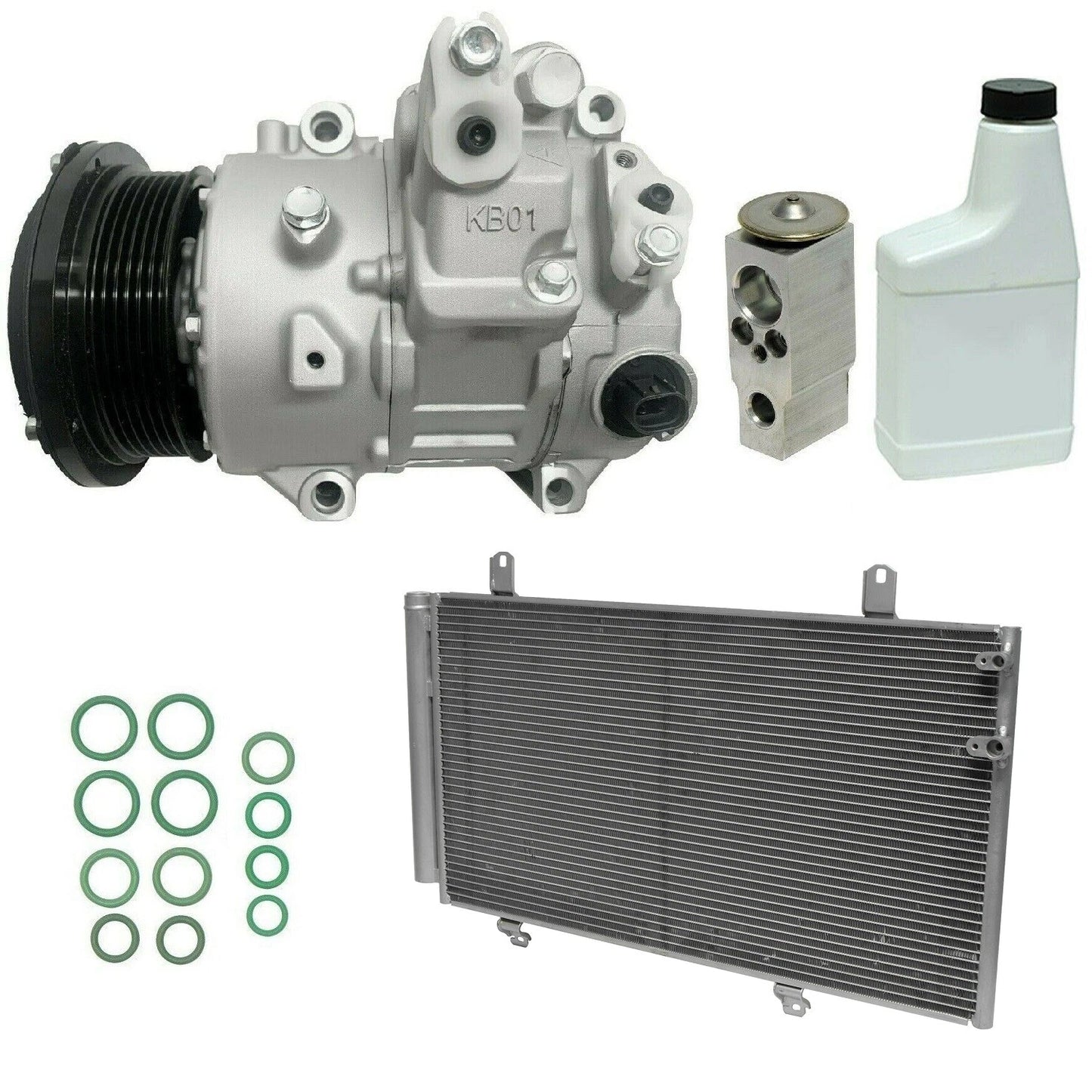 A/C Compressor Kit Replacement With Condenser for Ford Escape (2001–2004)