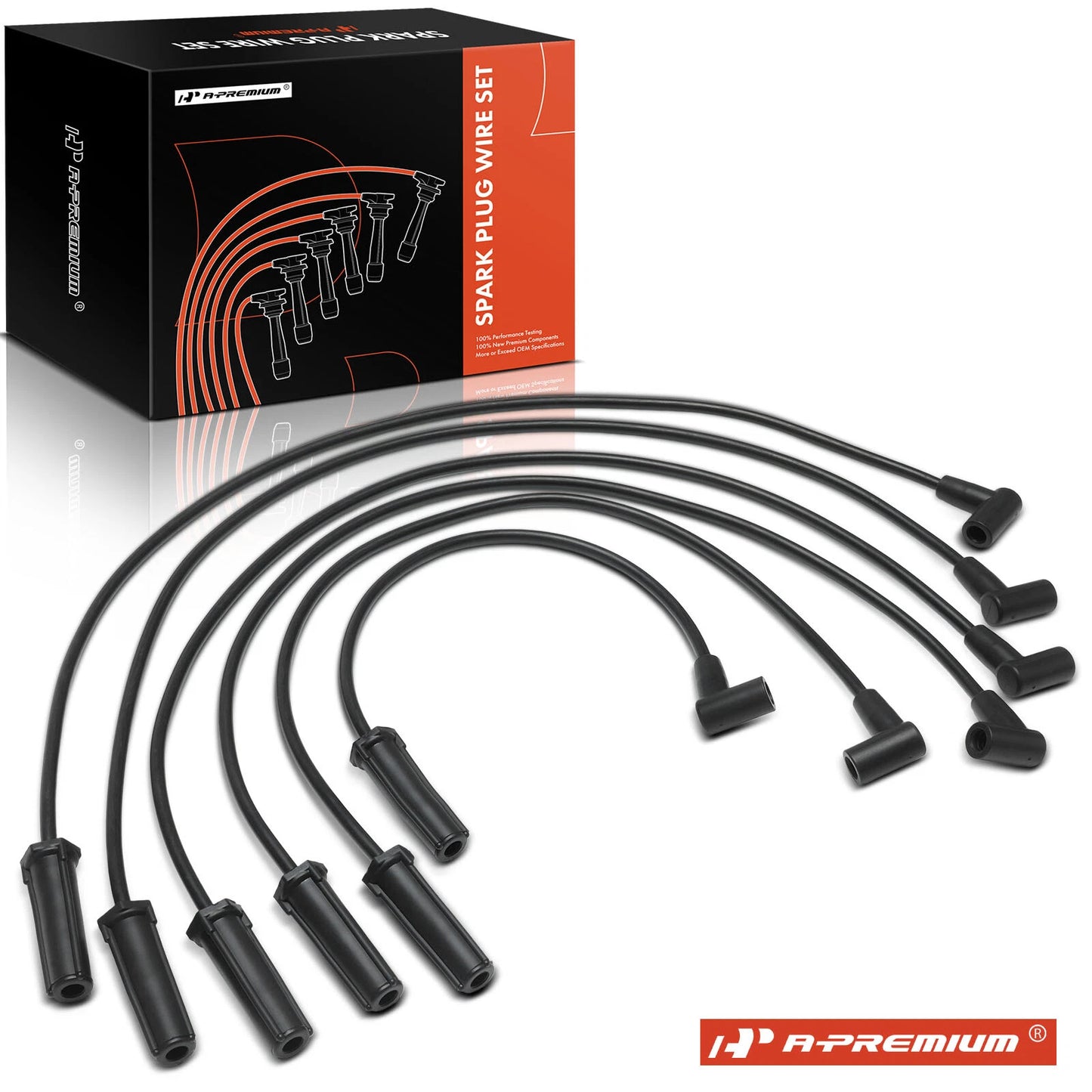 6x Spark Plug Wire Set for Buick Regal, LeSabre, Oldsmobile 98, Pontiac 