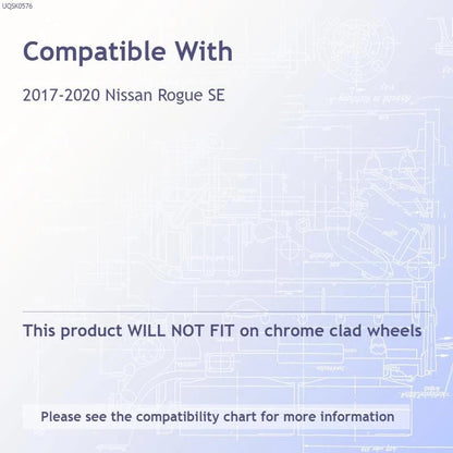 17-Inch Gloss Black Wheel Skins Replacement for Nissan Rogue (2017–2020)