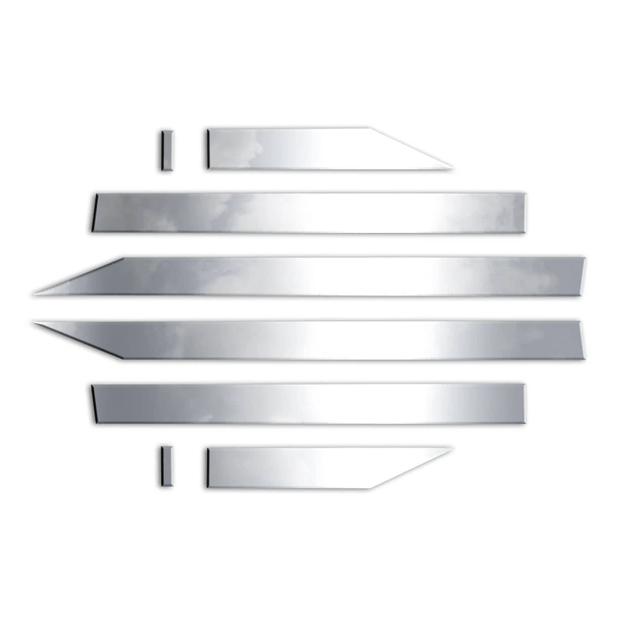 Diamond Grade 8pc 2 7/8" Accent Trim for 19-25 Chevy Silverado 1500 Dbl 6.8' Bed