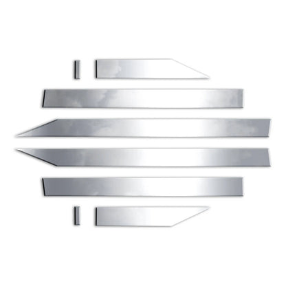 Diamond Grade 8pc 2 7/8" Accent Trim for 19-25 Chevy Silverado 1500 Dbl 6.8' Bed