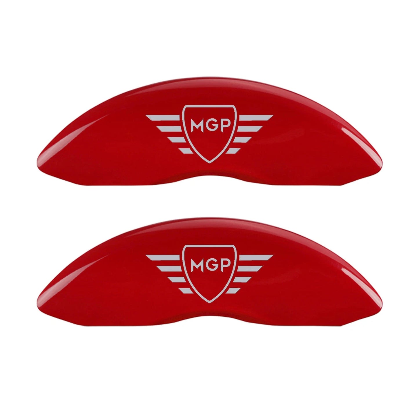 Caliper Covers Set of 4 Red with Silver MGP Logo for Lincoln MKS (2013–2016)