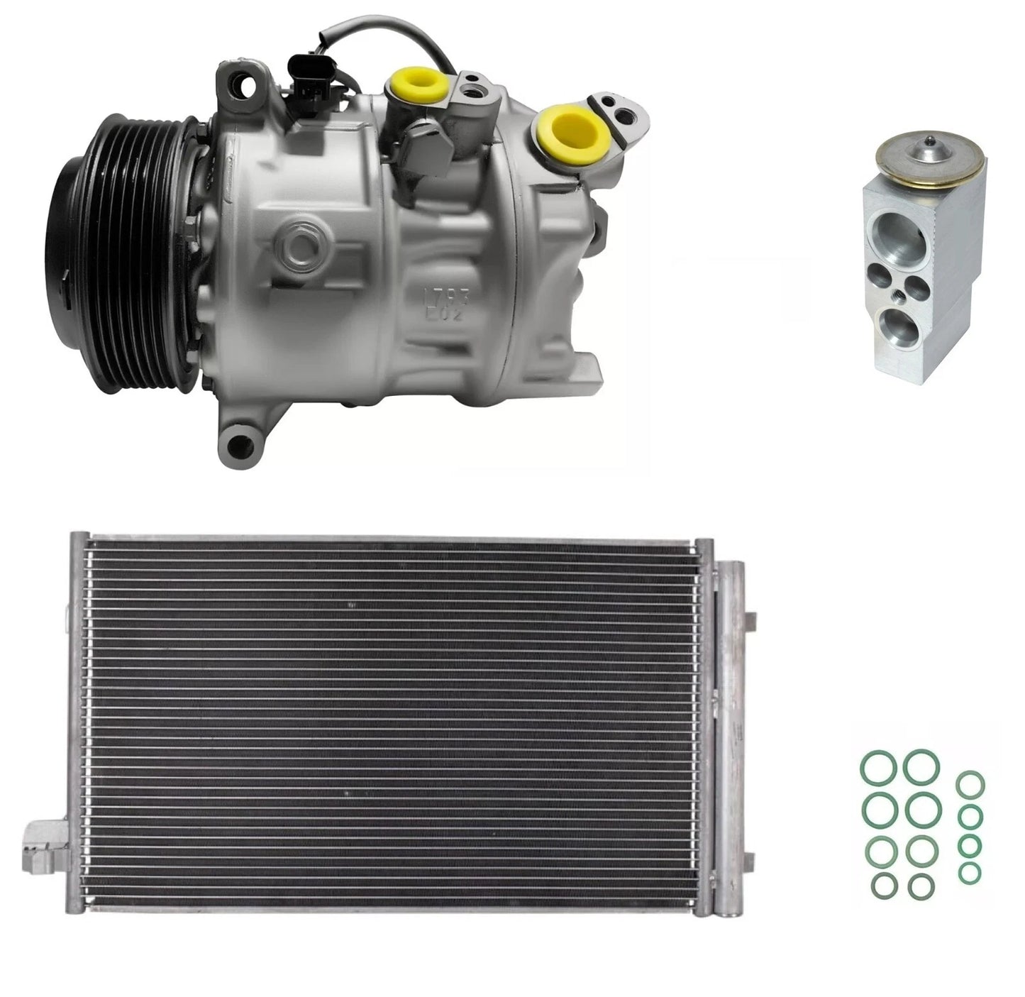 AC Compressor Kit w Condenser Replacement for BMW M5 4.4L V8 (2019–2020)