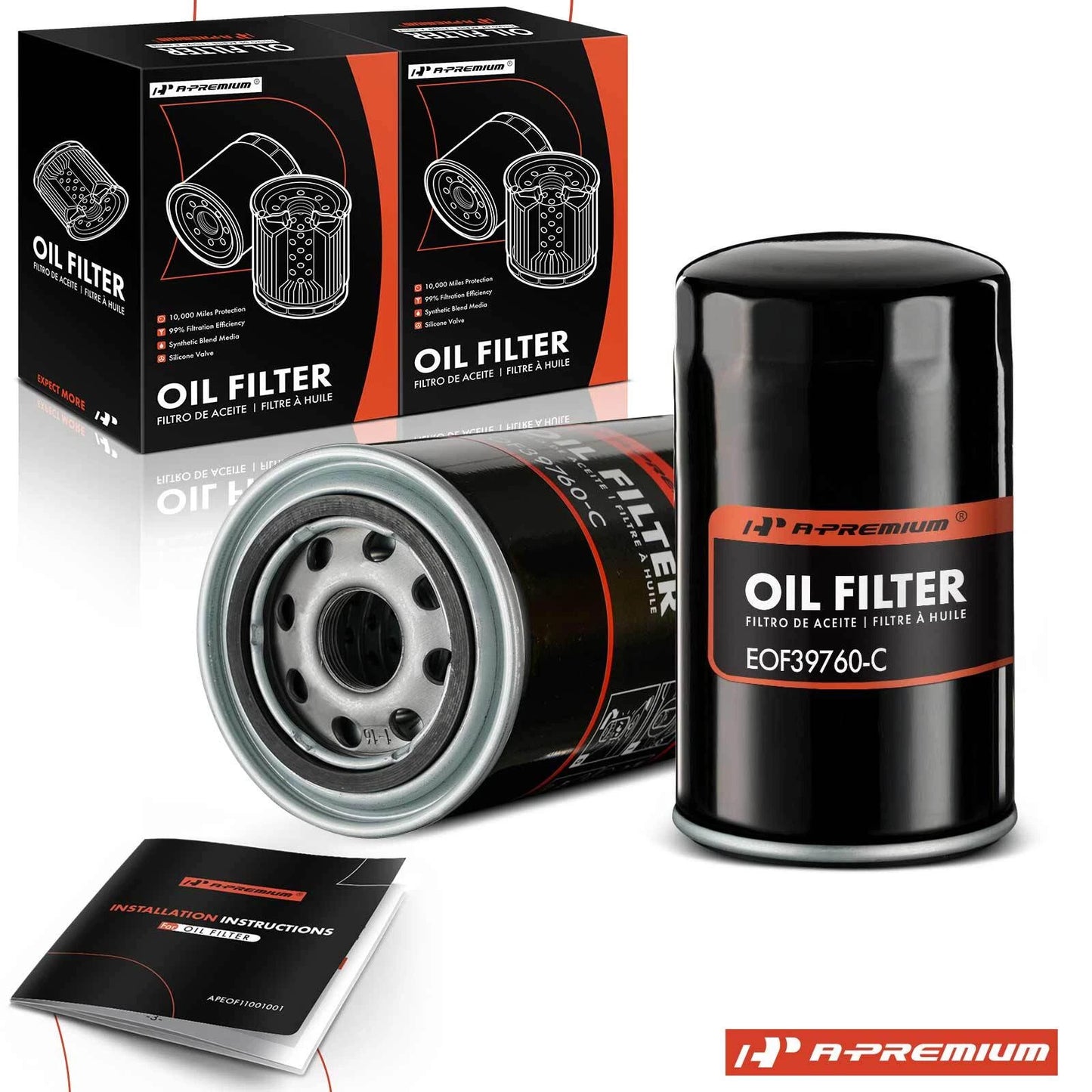 2X Engine Oil Filter for Ford F-600 (1992–1994) Ram 2500 3500 (2011–2023)