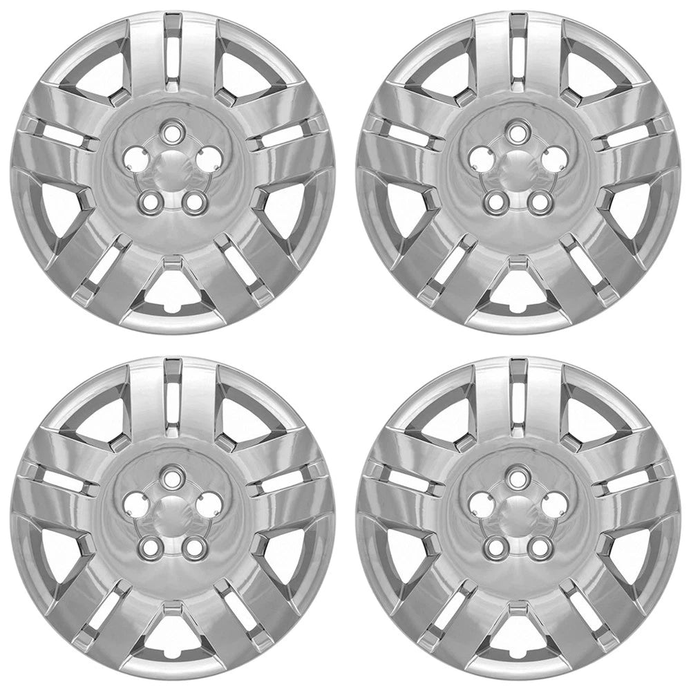 4 Chrome 17" Bolt On Hub Caps Full Wheel Covers for 07-14 Dodge Avenger Caliber