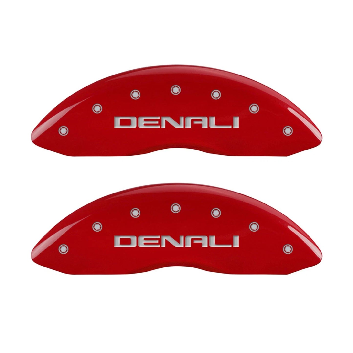 Front and Rear Red Denali Caliper Covers for 2015–2020 GMC Yukon XL Denali