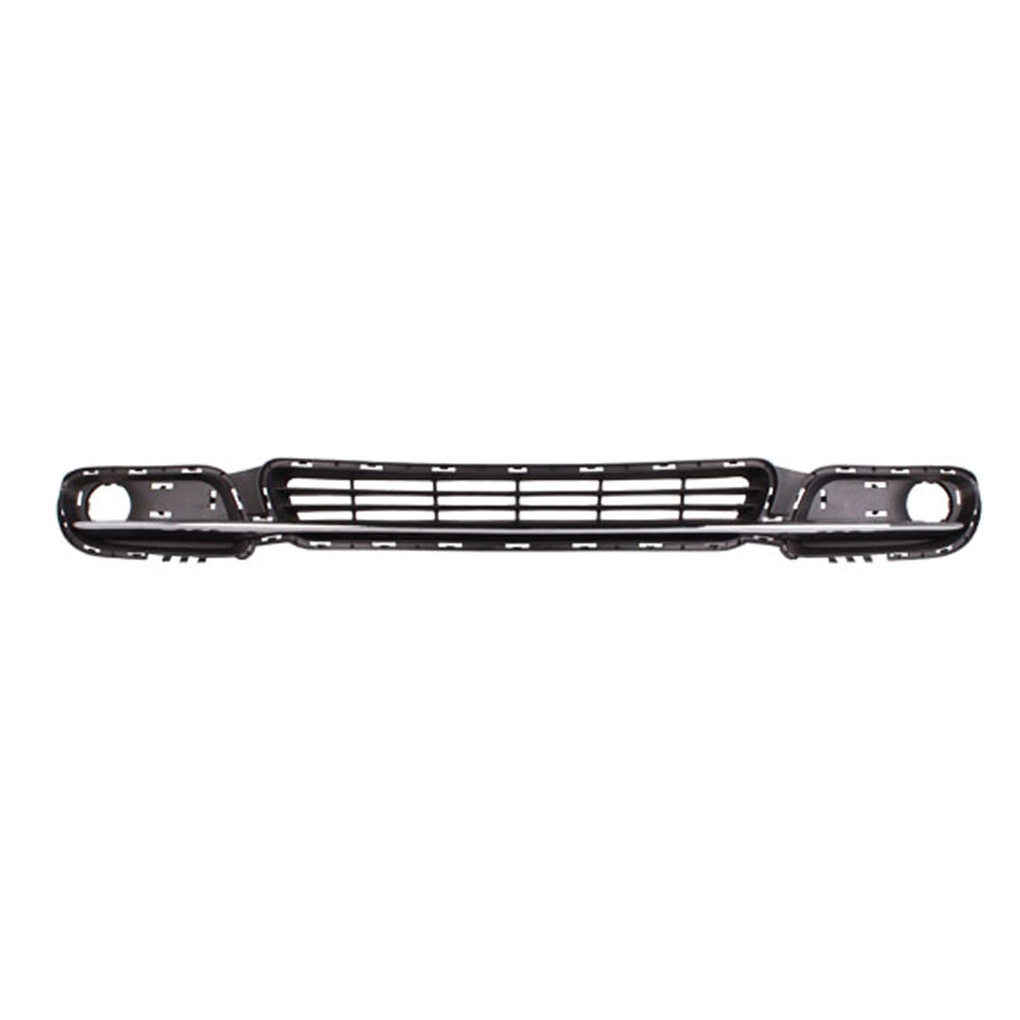 Replacement Black Chrome/Matte Polypropylene/ABS Front Bumper Cover Grille