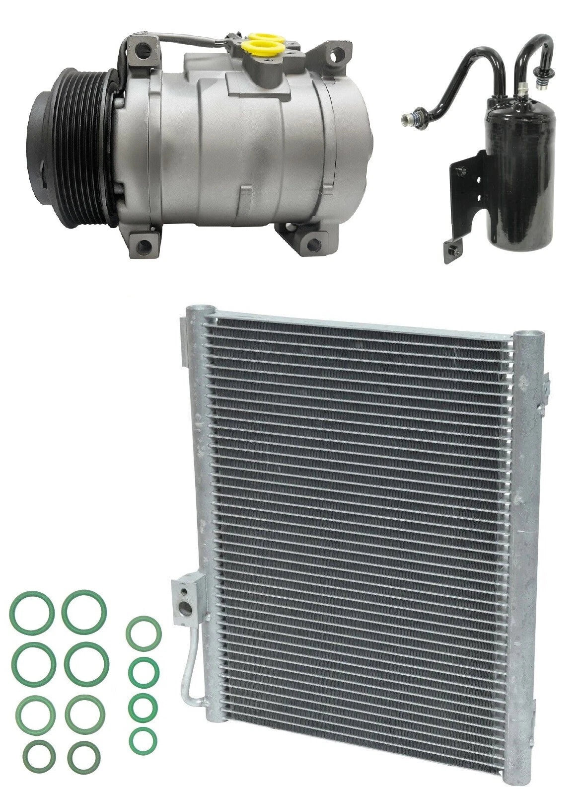 AC Compressor Kit With Condenser Replacement for Dodge Ram 1500 (2005–2005)