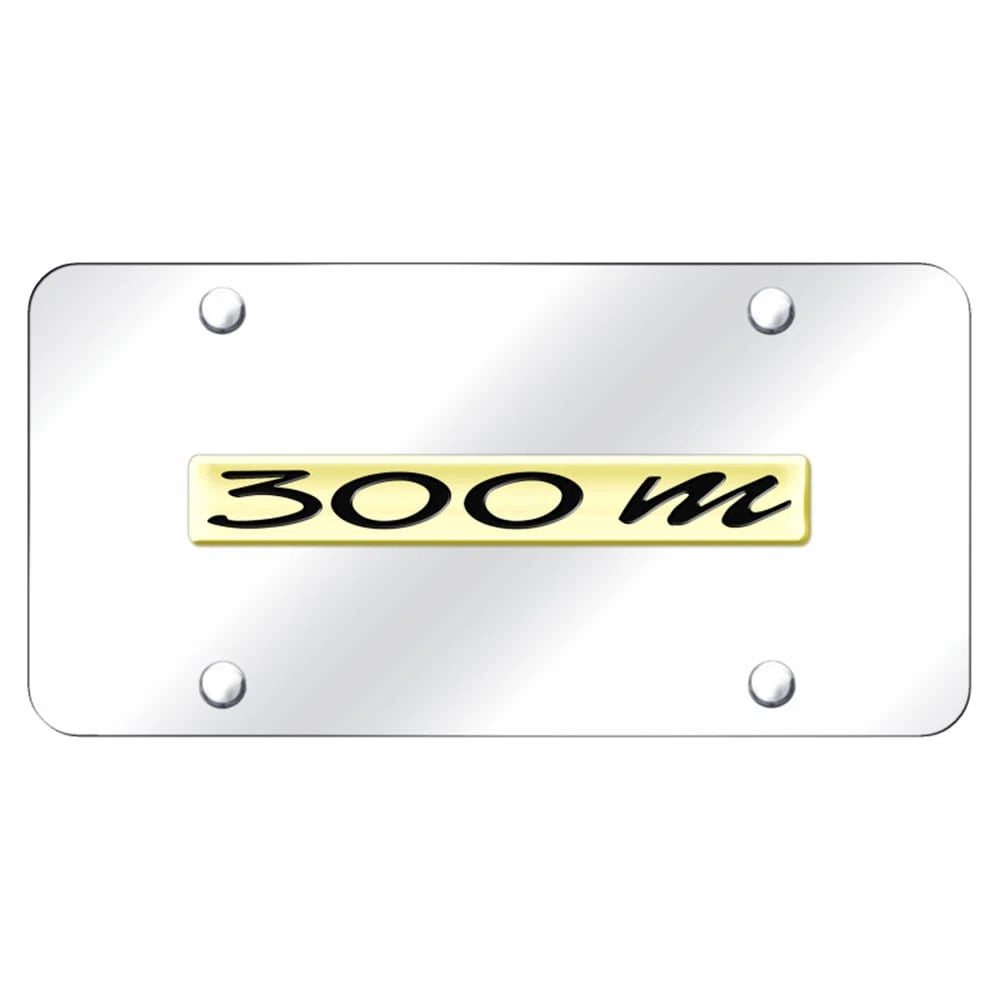 Gold Name on Chrome License Plate - Officially Licensed for Chrysler 300M