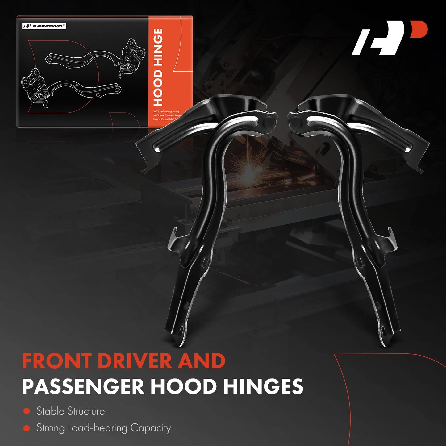 2X Front Hood Hinge for Chevrolet Impala (2014–2020)