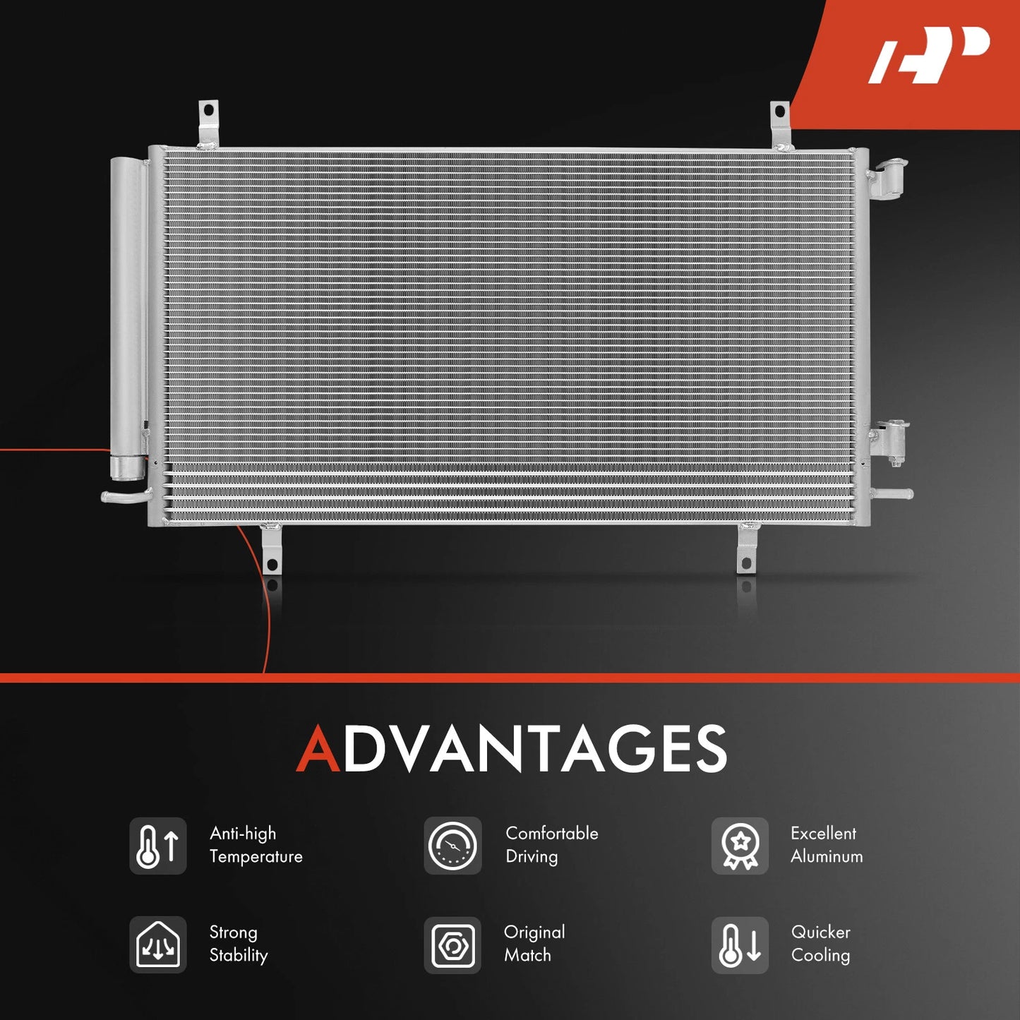 A/C Condenser with Drier & Bracket for Chevrolet (2012–2015)