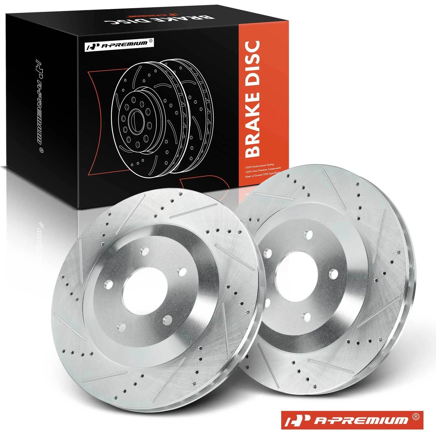 2X Front Drilled Brake Rotors for Chevy Corvette (1997–2004)
