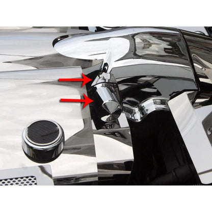 2pc Polished Stainless Steel Throttle Body Motor Cover for Chevy Corvette (2005–2007)