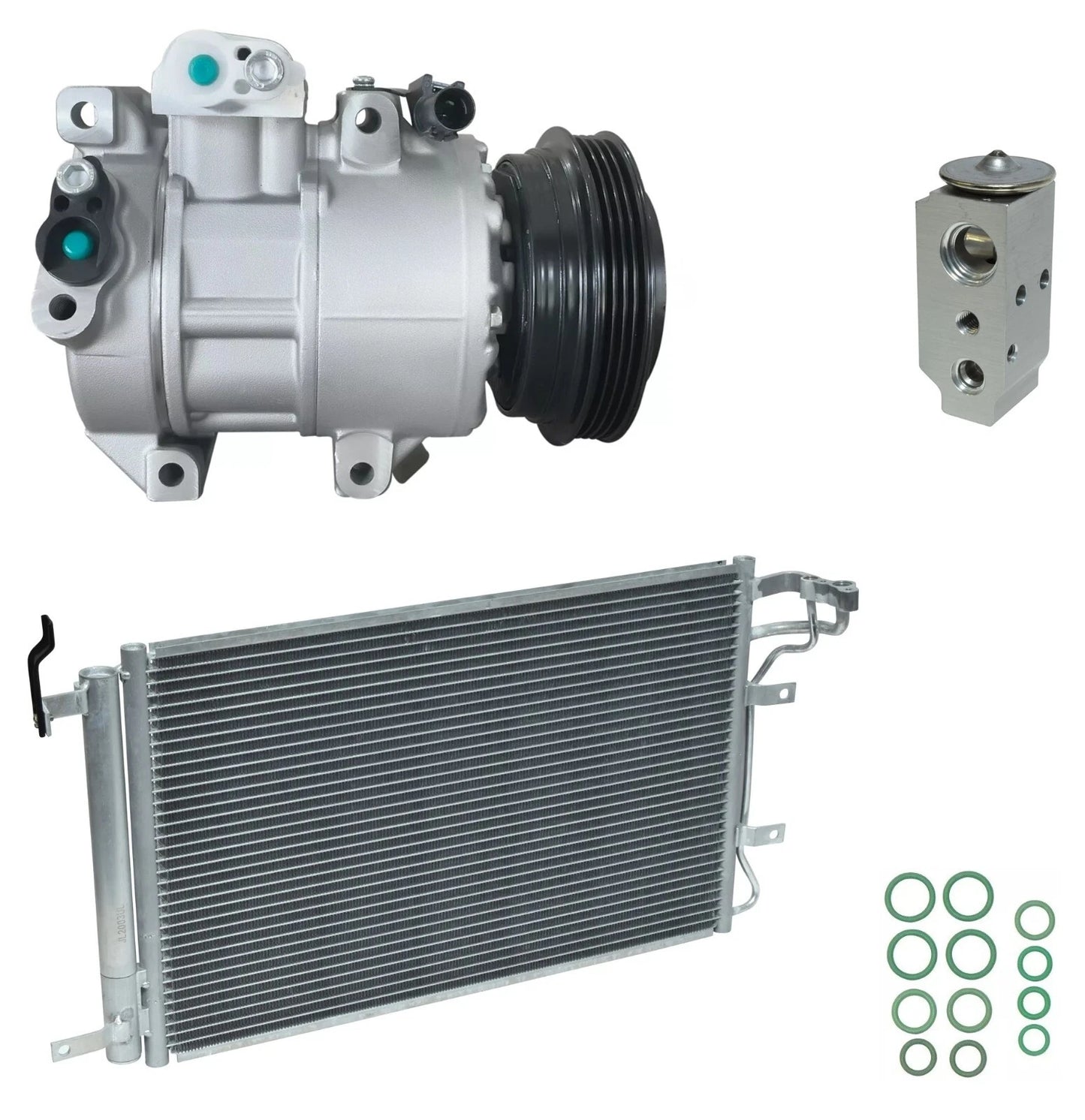 A/C Compressor Kit With Condenser for Kia Spectra 2.0L (2008–2009)