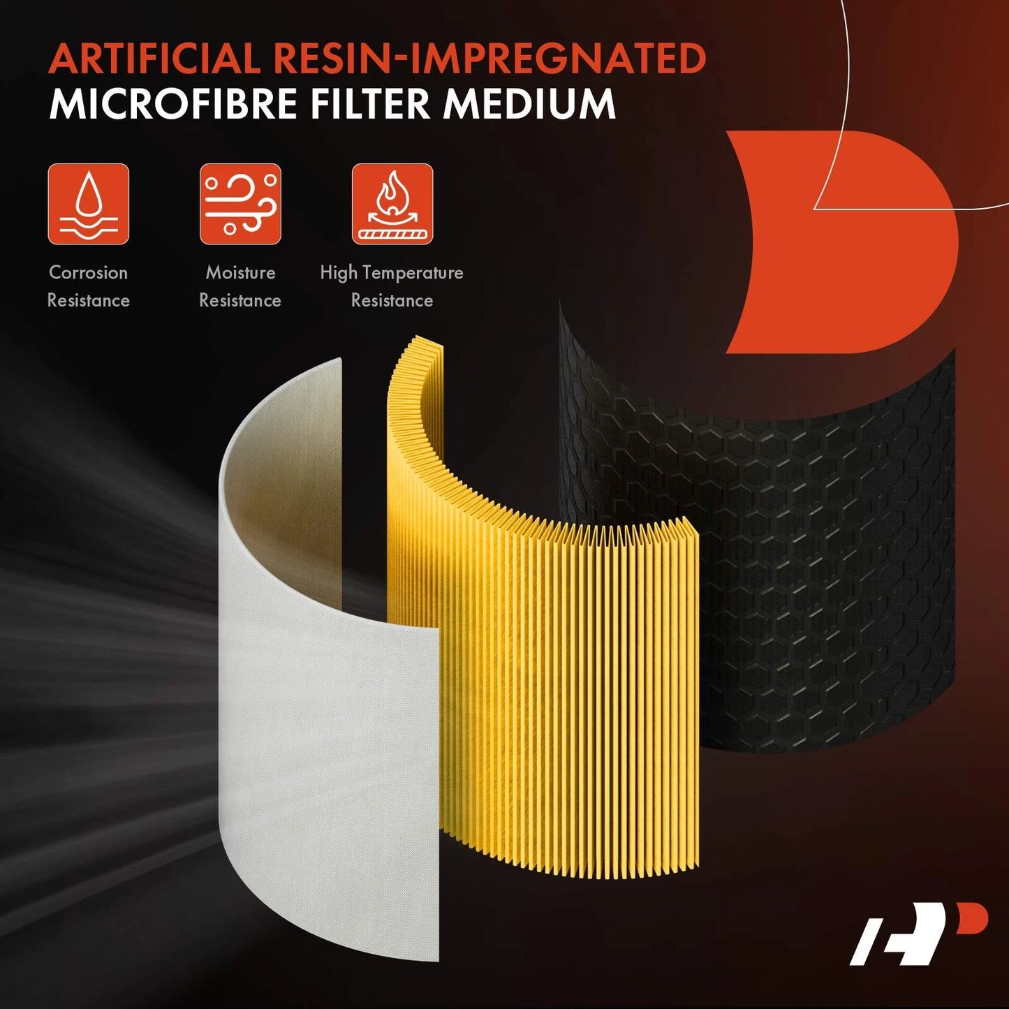 2X Engine Air Filter for Chevy Malibu (1967–1967) & Impala (1959–1966) C10 Suburban (1960–1966)