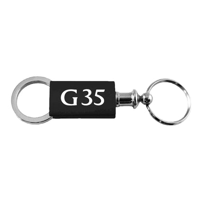 Black Anodized Aluminum Valet Keychain - Officially Licensed for Infiniti G35