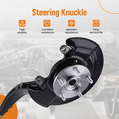 Front Right Steering Knuckle and Wheel Hub Bearing for Honda Accord (2003–2007)