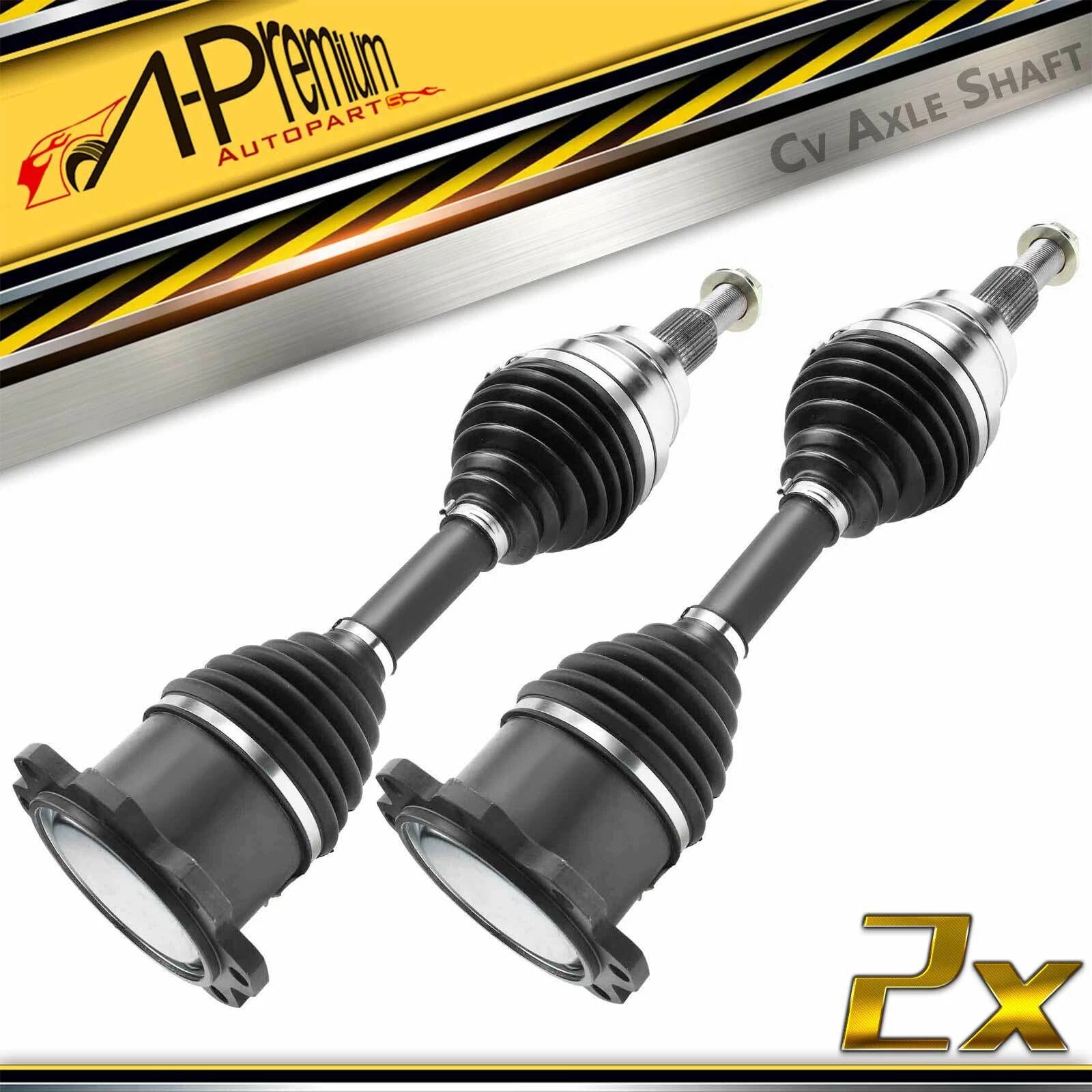 2X Front CV Axle Assembly for Chevy Silverado 2500 HD (2011–2014) 4WD