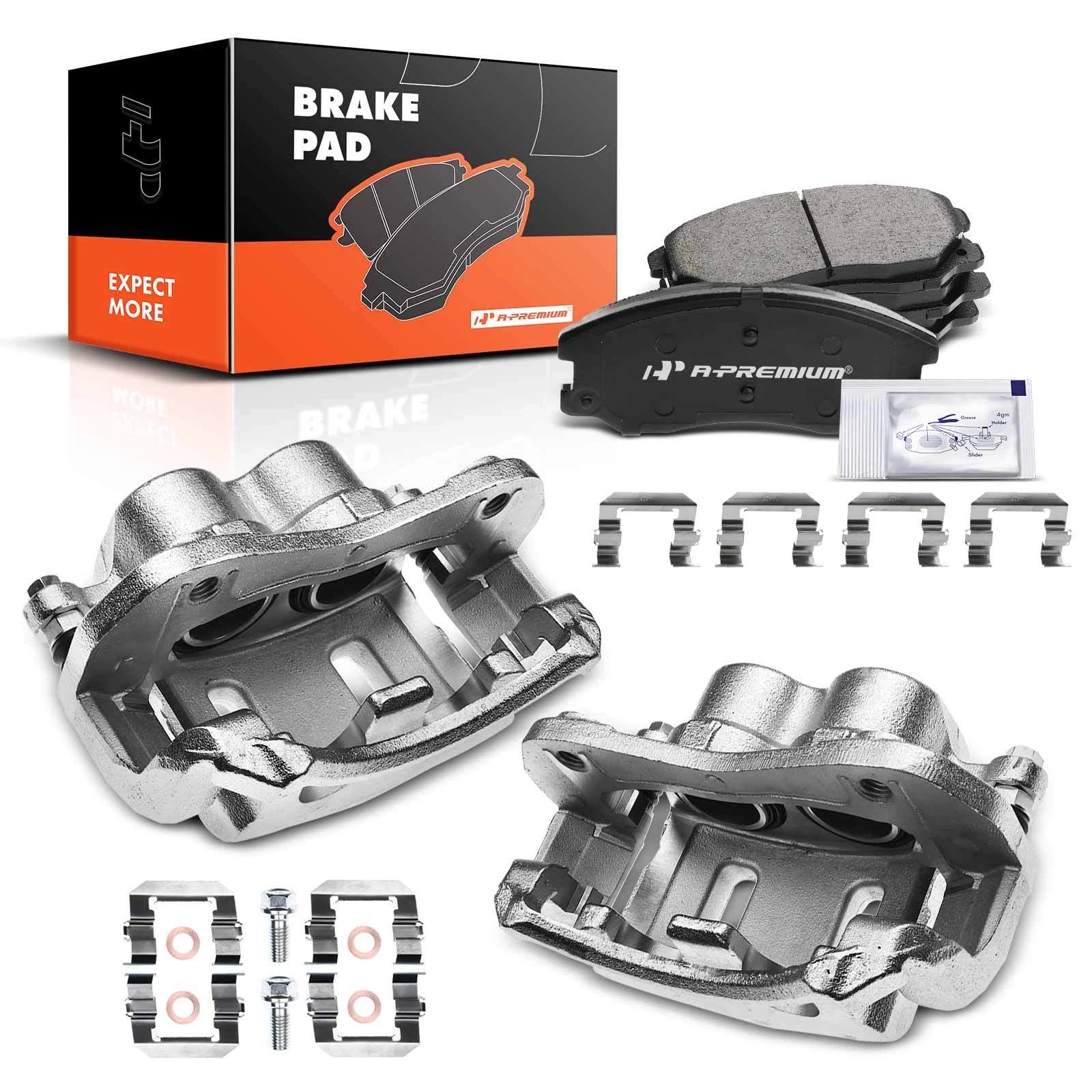 6X Front Brake Caliper & Ceramic Brake Pad for Chevy Equinox (2005–2010)