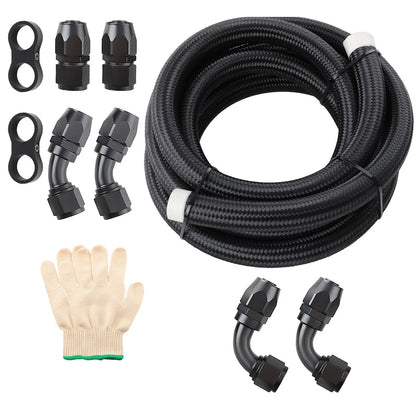 AN Nylon Braided Oil Line Hose Fitting Kit for Steel (CPE) (1)