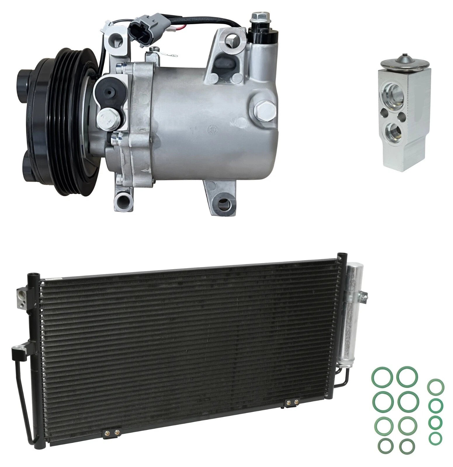 A C Compressor Kit With Condenser for Subaru Impreza 2.0L (2004–2004)