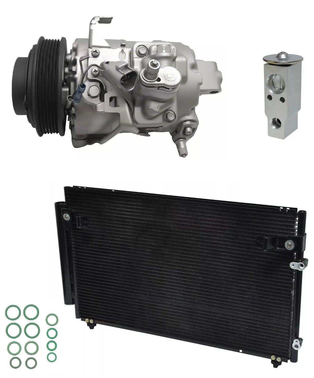 AC Compressor Kit with Condenser Replacement for Lexus GS400 (2001–2005)