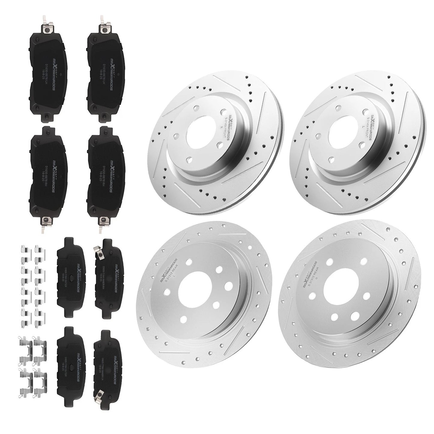 Front/Rear Brake Rotors and Ceramic Pads Kit for Nissan Altima (2013–2023)