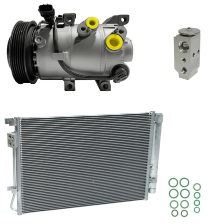 A/C Compressor Kit With Condenser Replacement for Kia Rio 1.6L (2018–2019)