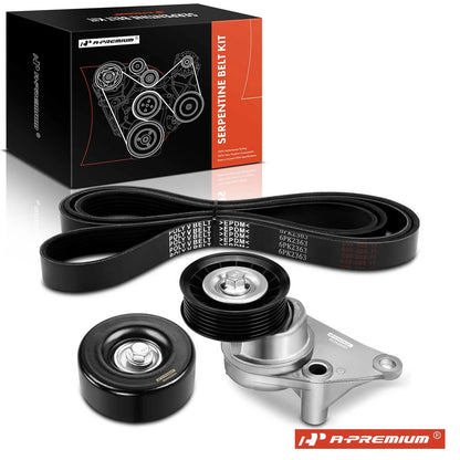 3X Serpentine Belt Drive Component Kit for Chevrolet Silverado 1500 HD (2001–2007)