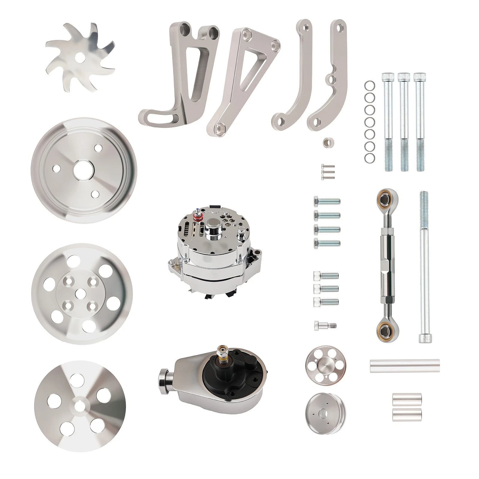 Chrome Power Component Kit for Chevy Small Block Light Truck (1969–1989)