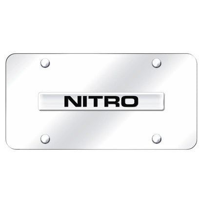 Chrome Name on Chrome License Plate - Officially Licensed for Dodge Nitro