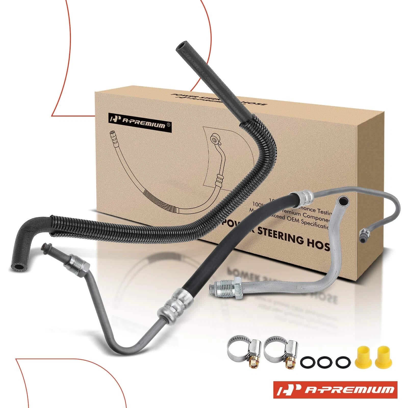 2X Power Steering Pressure & Return Line Hose for Chevy Camaro (1993–2002)