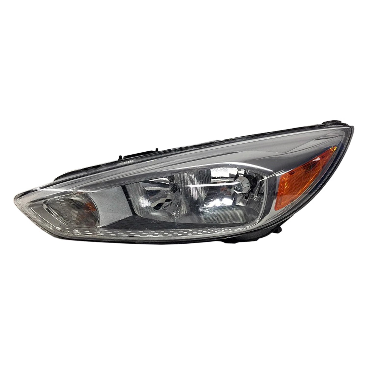 Driver Side Halogen Headlight Lens/Housing w/o LED w/Aluminum Bezel w/o DRL