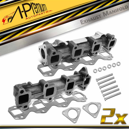 2X Exhaust Manifold with Gasket for Chevy Silverado 3500