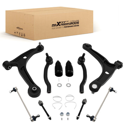 10x Front Lower Control Arms Ball Joint Tie Rods Kit for Honda Pilot MDX (2006–2008)