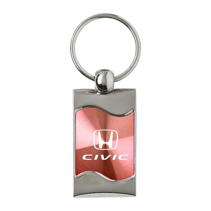 Pink Rectangular Wave Keychain - Officially Licensed for Honda Civic
