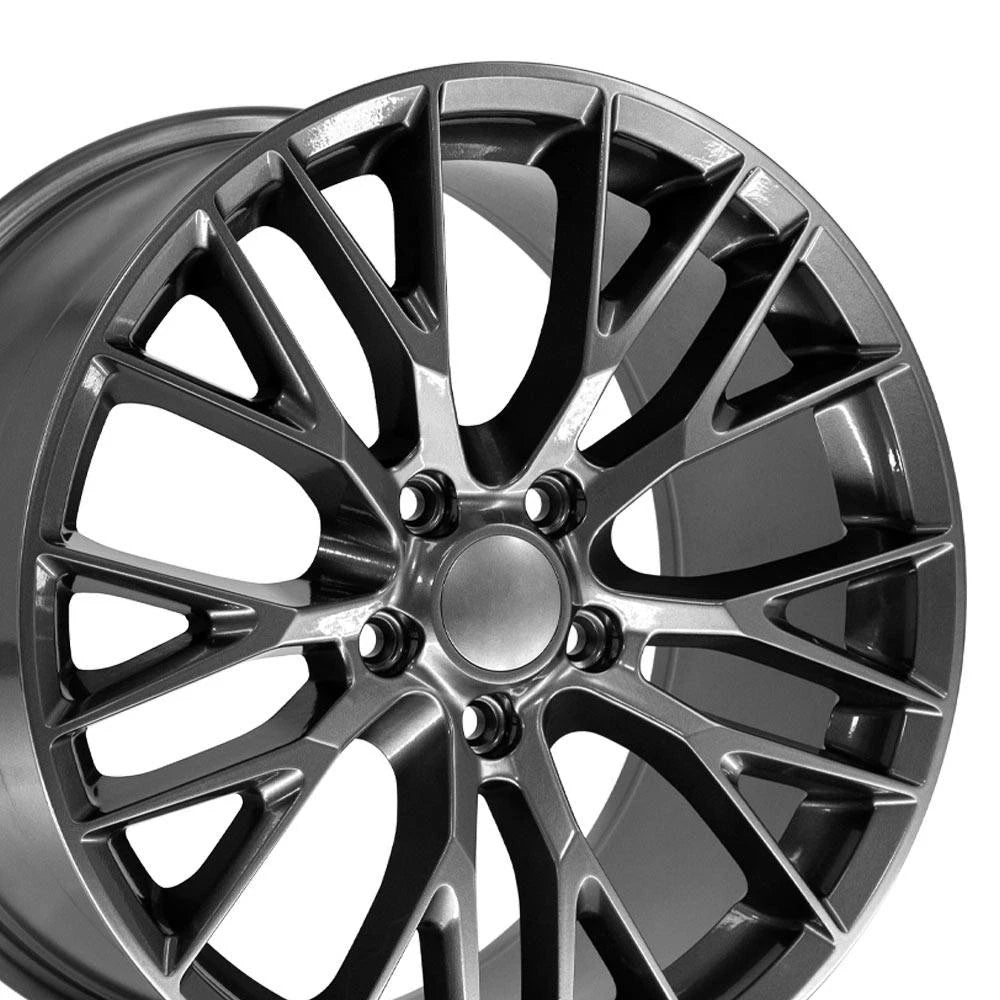 19" Gunmetal Rear Wheel for 2005-2013 Chevy Corvette - RVO4546