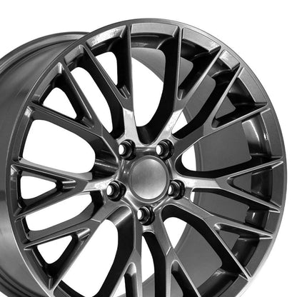 19" Gunmetal Rear Wheel for 2005-2013 Chevy Corvette - RVO4546
