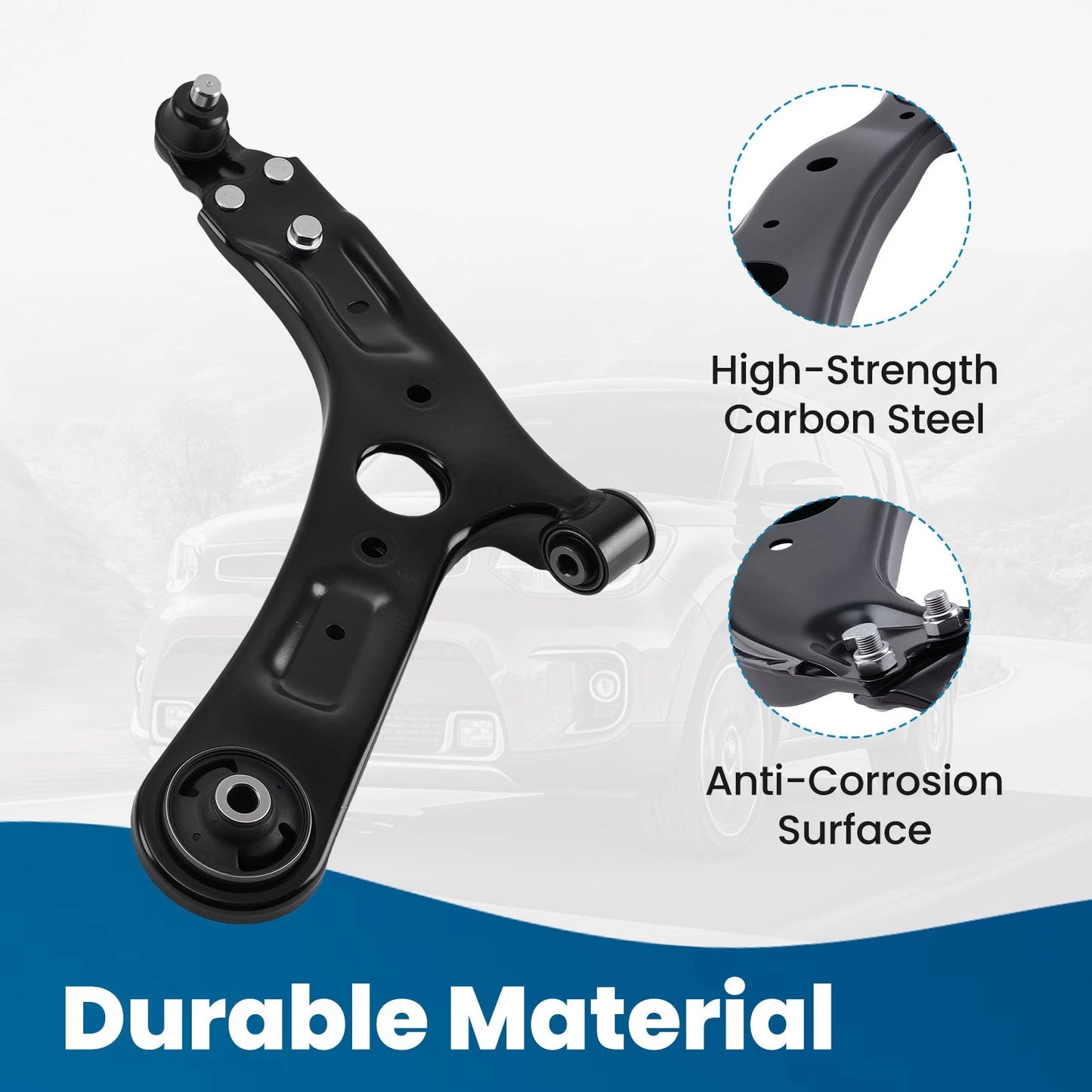 Front Lower Left/Right Control Arm Ball Joint Kit for Kia Soul (2014–2019)