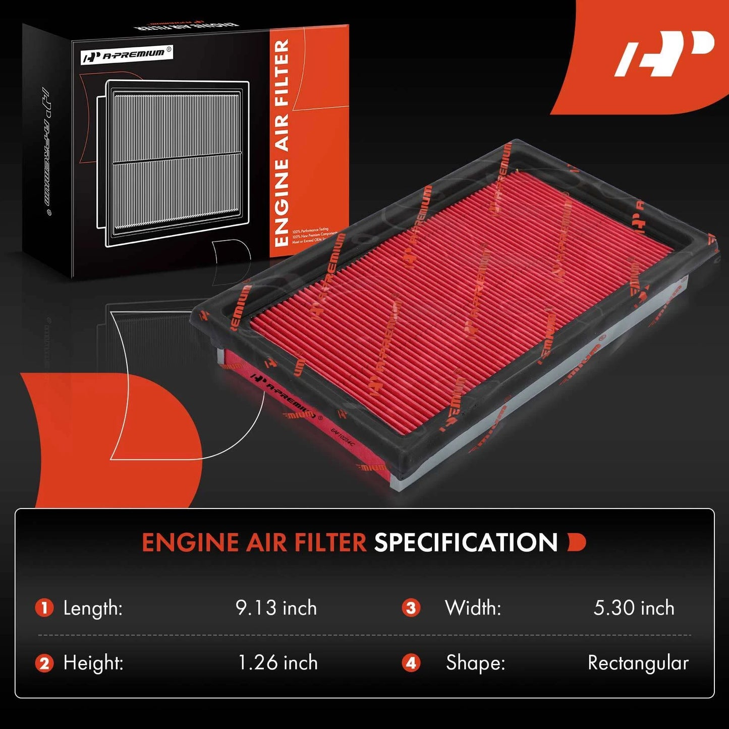 2X Engine Air Filter for Nissan Versa (2007–2012), NV200 (2013–2021), Cube