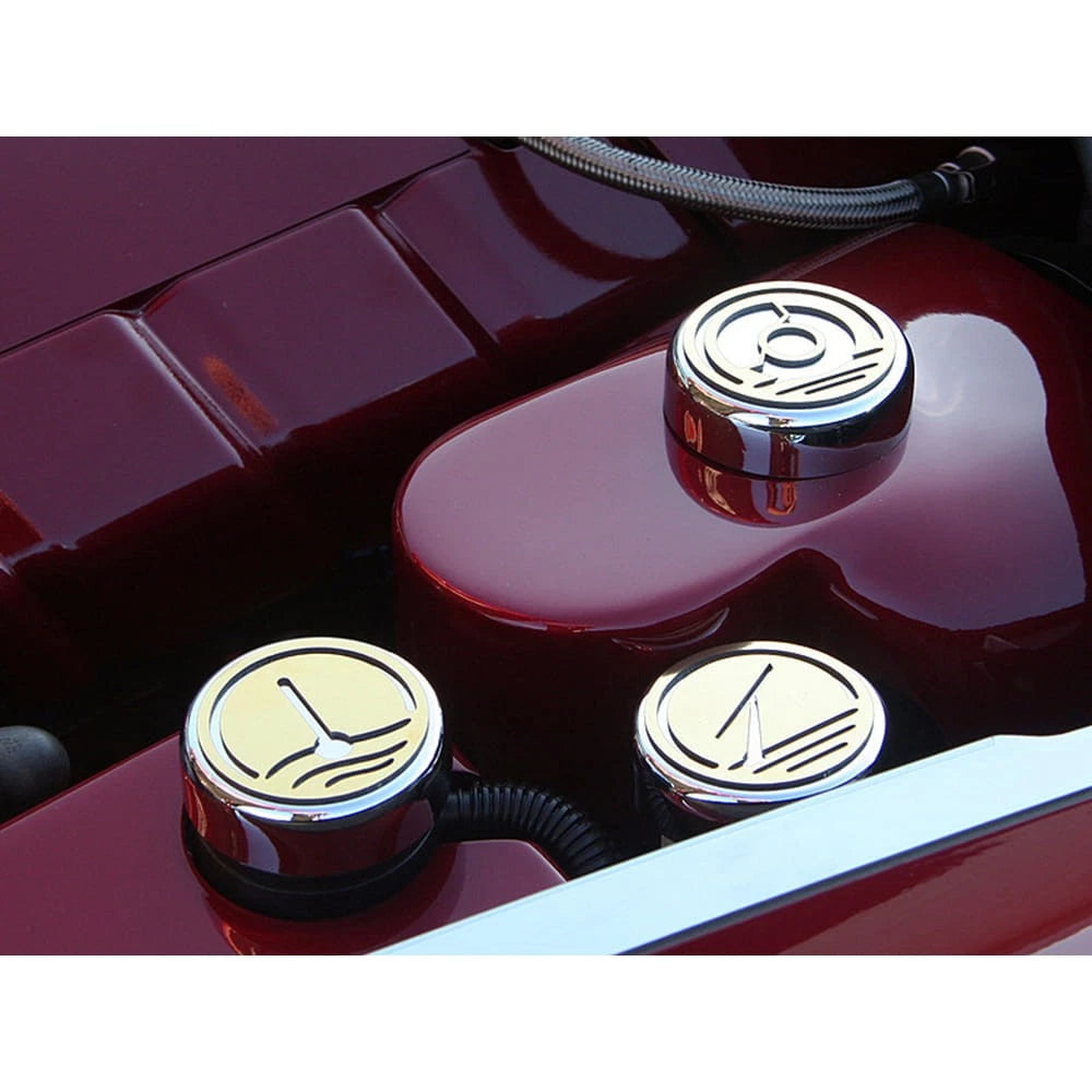 Chrome Wheel Center Cap Covers with Gold Stainless Accent for Chevy Corvette (1997–2013)