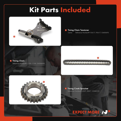 3X Timing Chain Kit for Chevrolet Malibu/Impala/Buick (2006–2011)